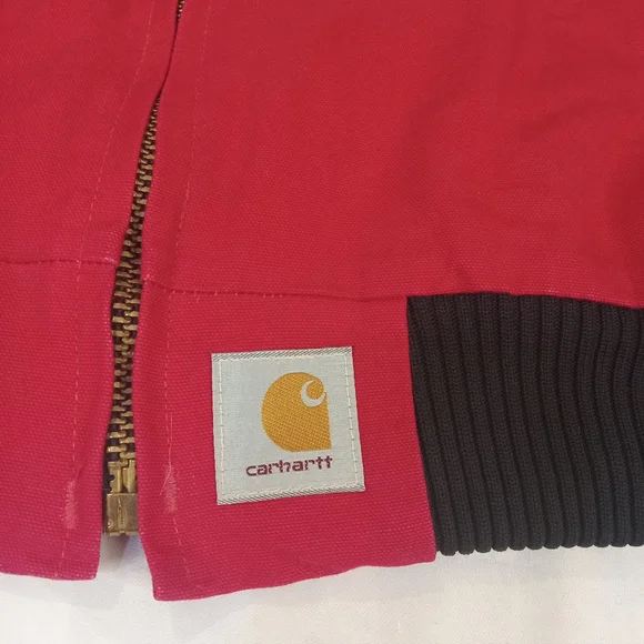 Carhartt Men's Vintage Red Full Zip  Insulated Lined Jacket - Picture 5 of 16